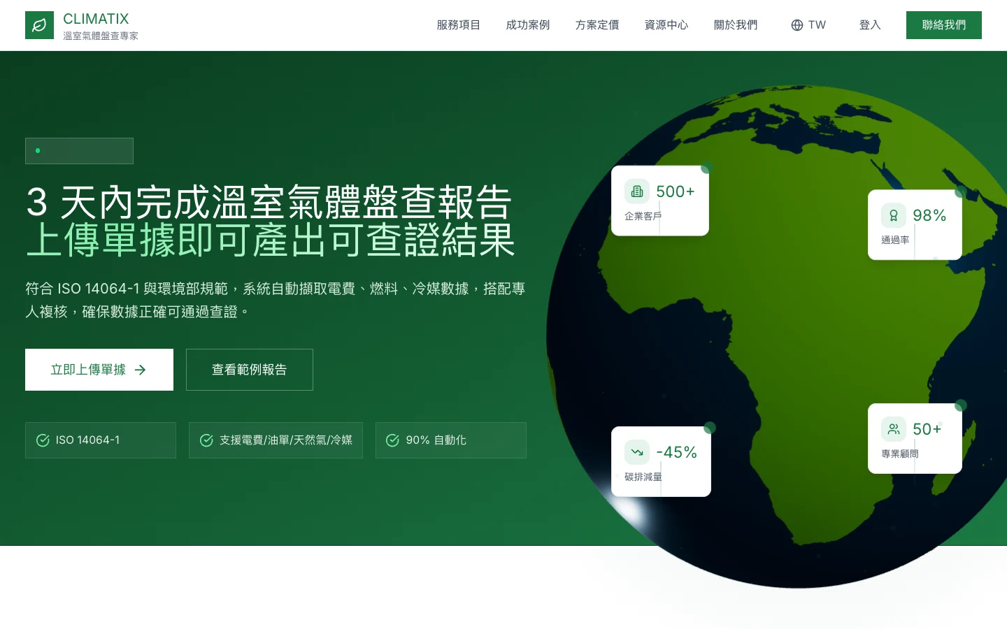 CLIMATIX Greenhouse Gas Inventory System